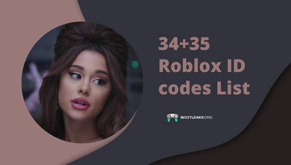 34+35 Roblox ID Codes List (2023)