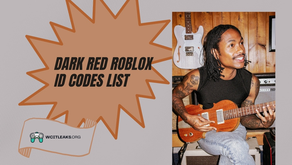 Dark Red Roblox ID Codes List (2023)
