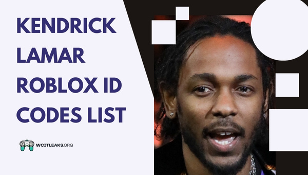 Kendrick Lamar Roblox ID Codes List (2023)