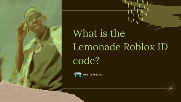What is the Lemonade Roblox ID Code?