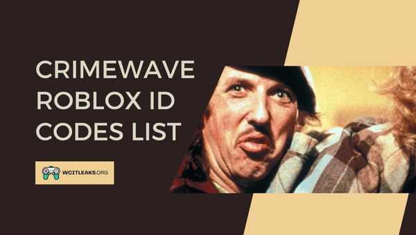 Crimewave Roblox ID Codes List (2023)