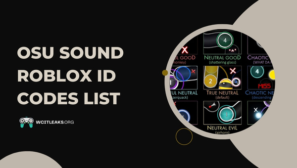 Osu Sound Roblox ID Codes List (2023)